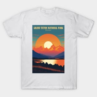 Grand Teton National Park  Travel Poster T-Shirt